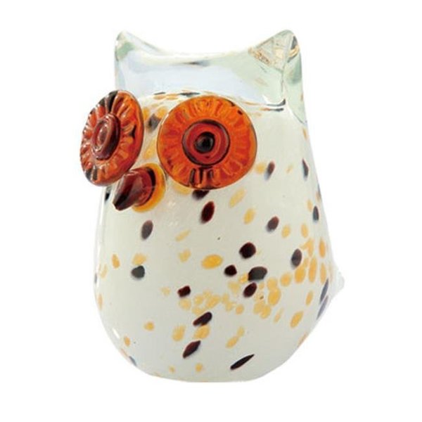 Diamond Star Diamond Star 49079 4.5 x 6 x 6 in. Owl Glass Container Accessory; Clear 49079